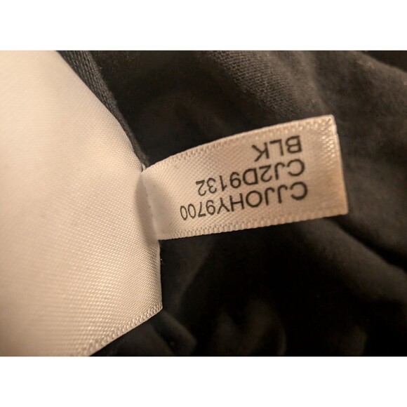 Calvin Klein Women's Black Romper Open Back Padded Shoulders Pockets Drawstring - Picture 11 of 14